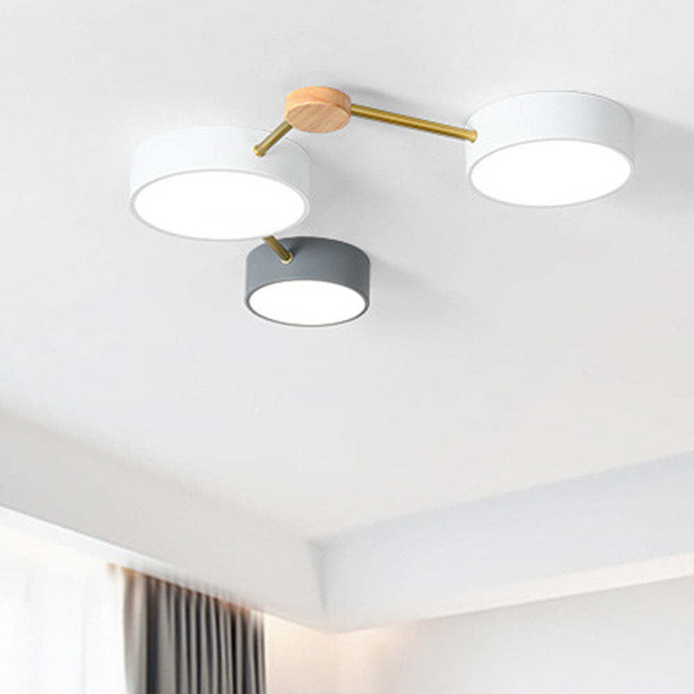 Simple Nordic Iron LED White Bedroom Ceiling Lights