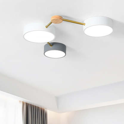 Simple Nordic Iron LED White Bedroom Ceiling Lights