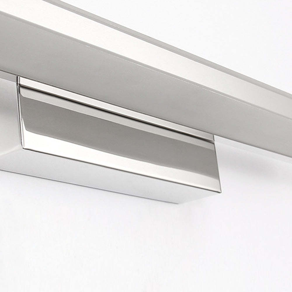 Contemporary Silver Simple Metal Mirror Bathroom Wall Light