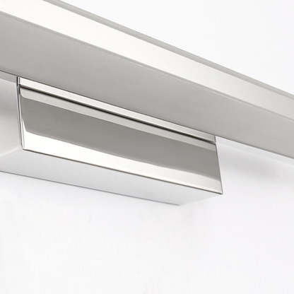 Contemporary Silver Simple Metal Mirror Bathroom Wall Light