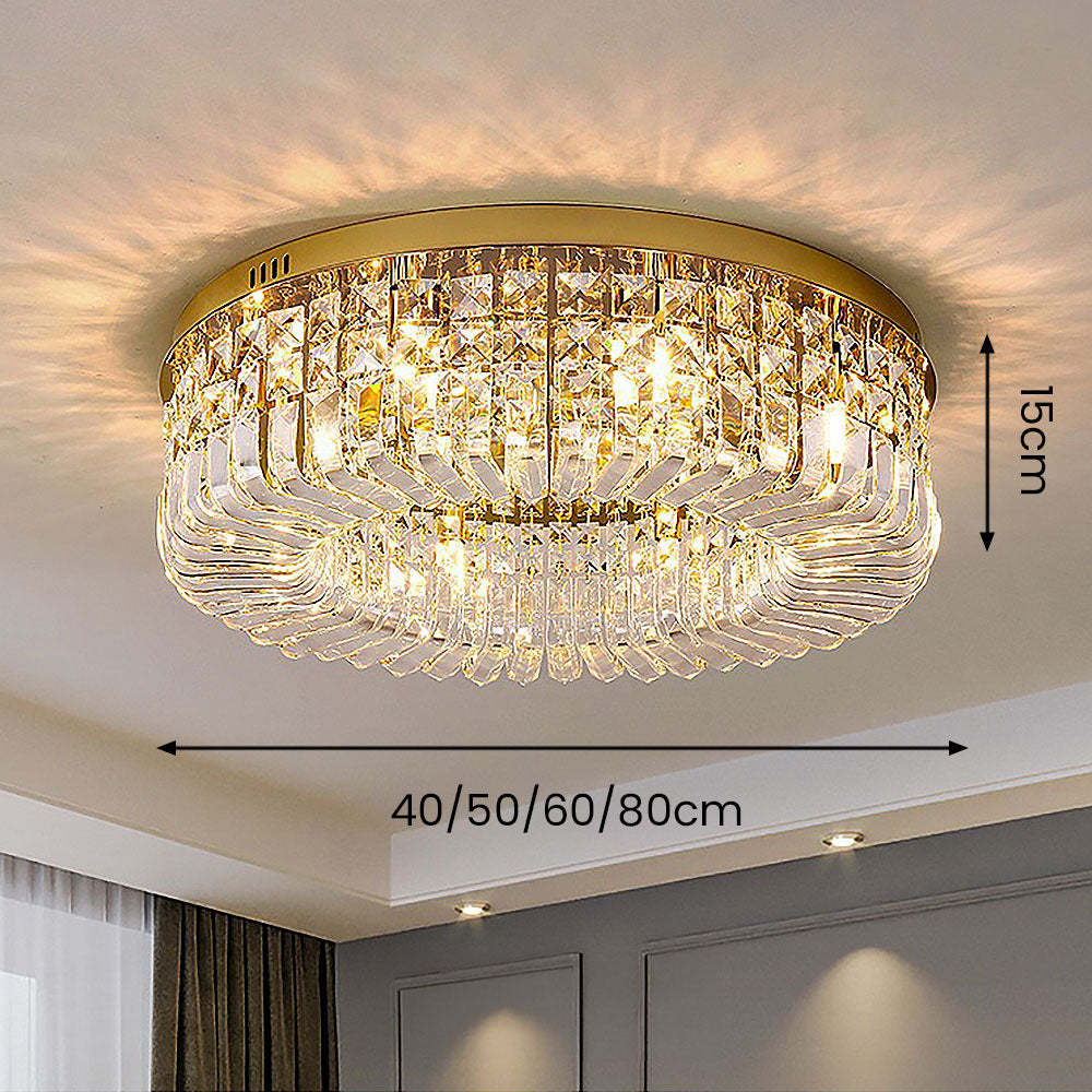 Round Crystal Bright Bedroom Ceiling Lights