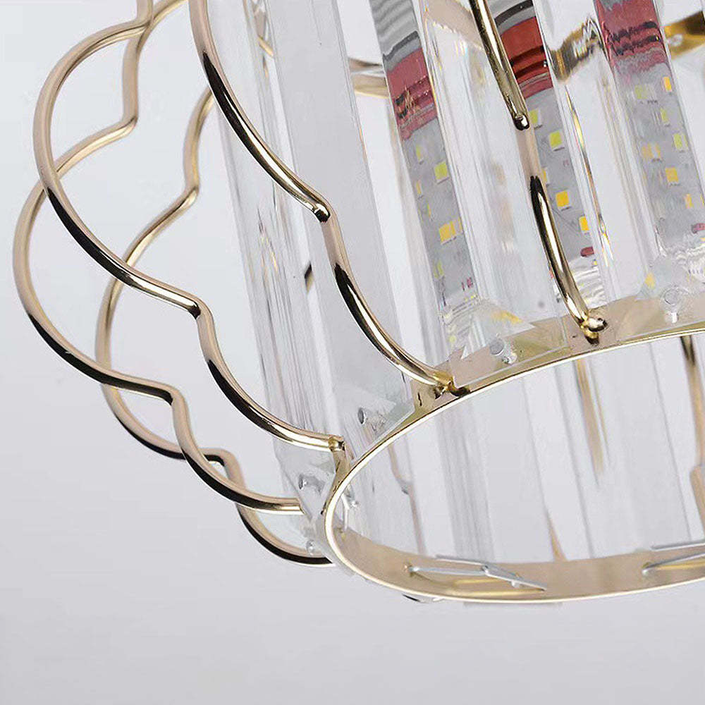 Modern Luxurious Gold Crystal Hallway Ceiling Light
