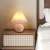 Homdiy Table Light Modern Simple Bamboo Weaving  Bedroom Table Lamps