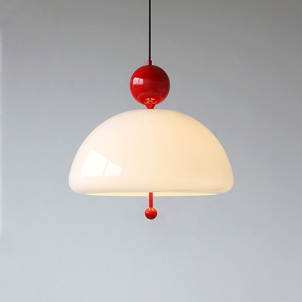 Nordic Red Glass Living Room Pendant Light