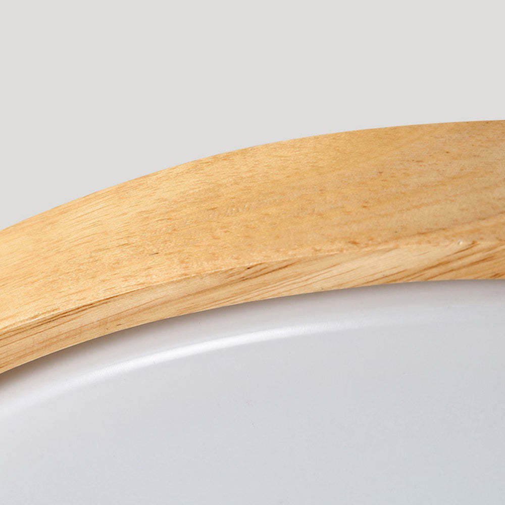 Classic Retro Wood And Acrylic LED Ceiling Light For Living Room