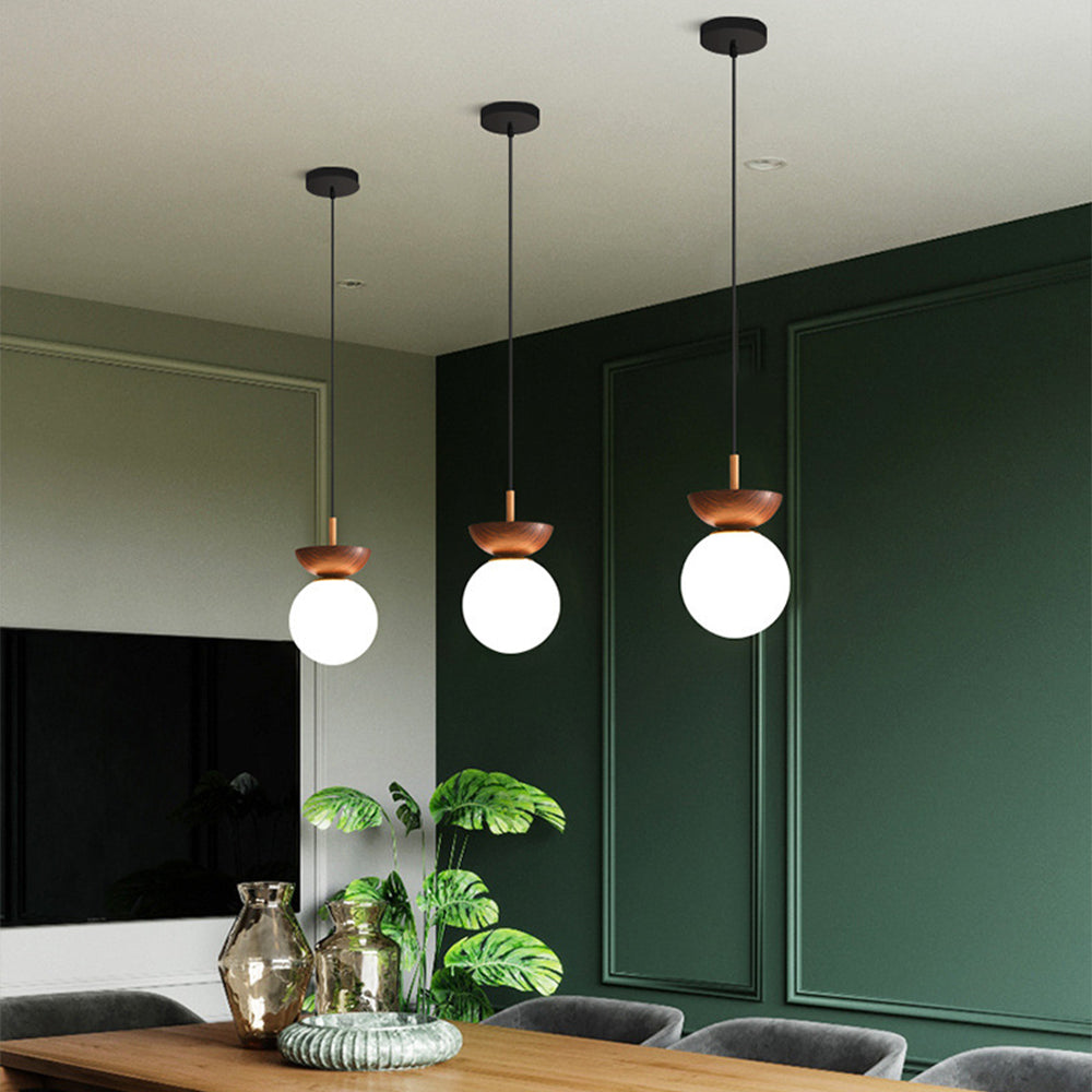 Contemporary Wood Pendant Light