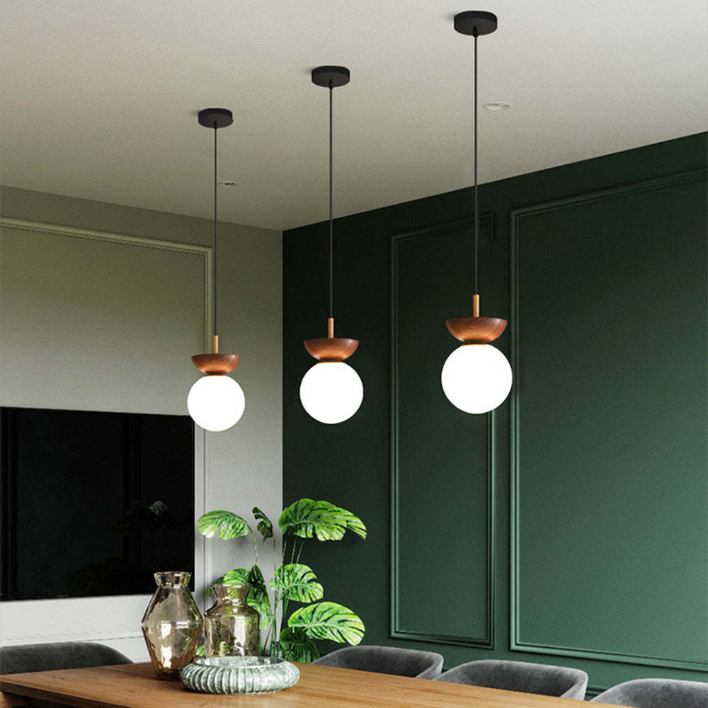 Contemporary Wood Pendant Light