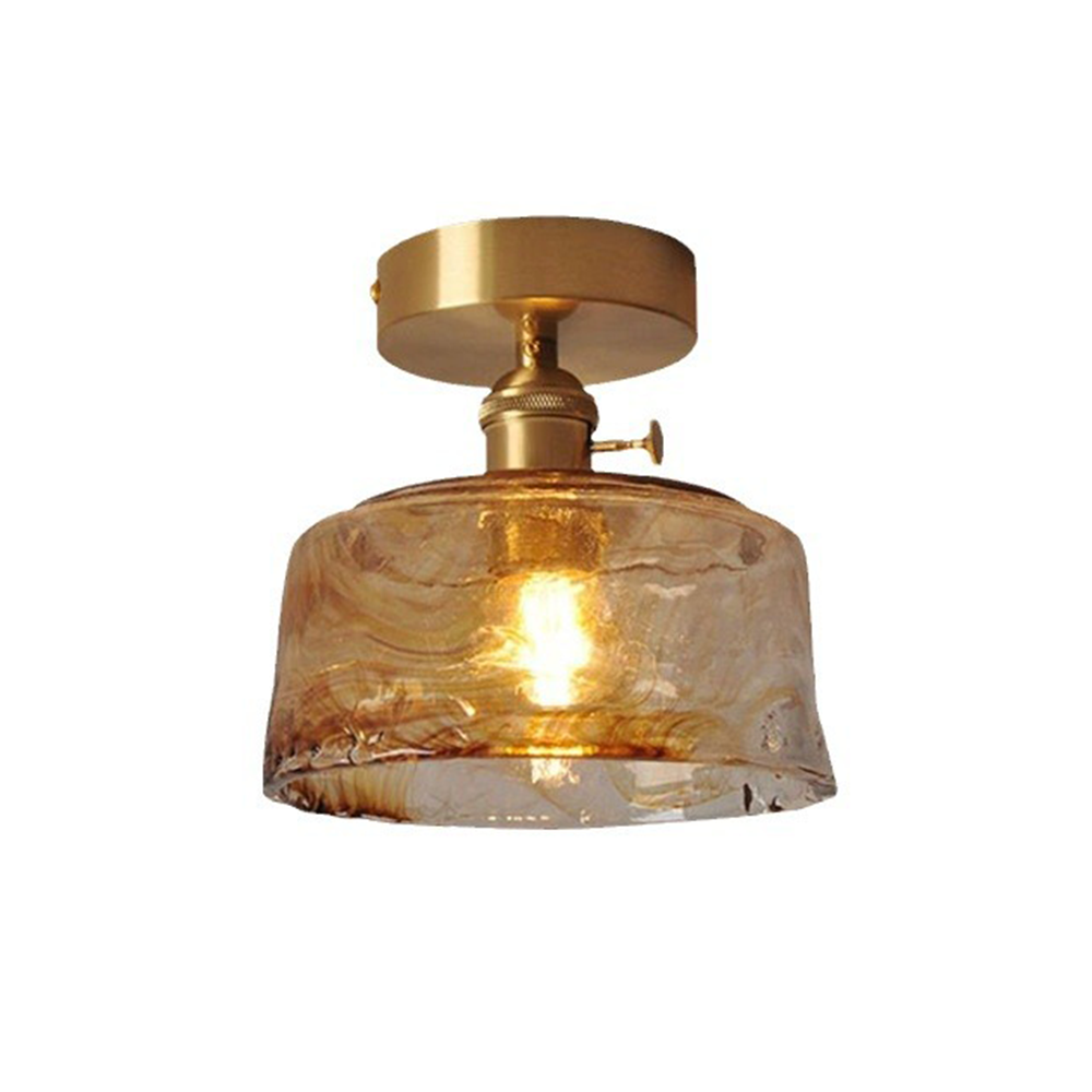 Antique Simple Glass Ceiling Lighting For Bedroom