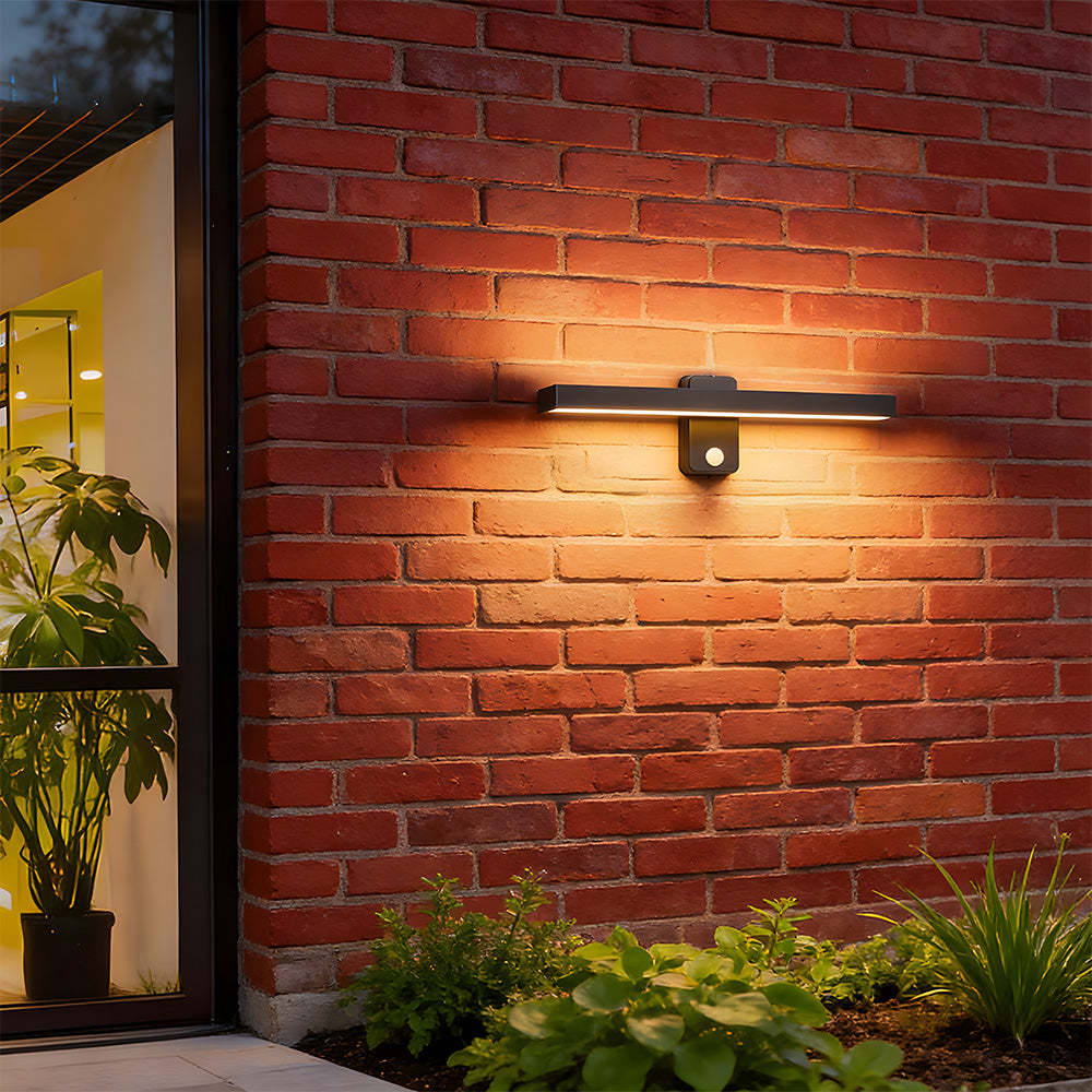 Art Deco Adjustable Geometric Black Aluminum Exterior House Lighting for Courtyard Driveway
