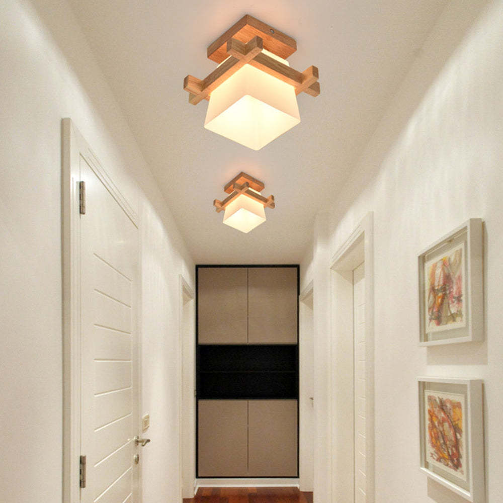 Retro Organic Wood Living Room Ceiling Lights