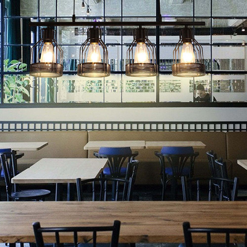 Multi-Bulbs Vintage Pendant Light For Dining Room