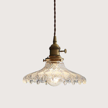 Vintage Glass Transparent Pendant Lighting For Bedroom