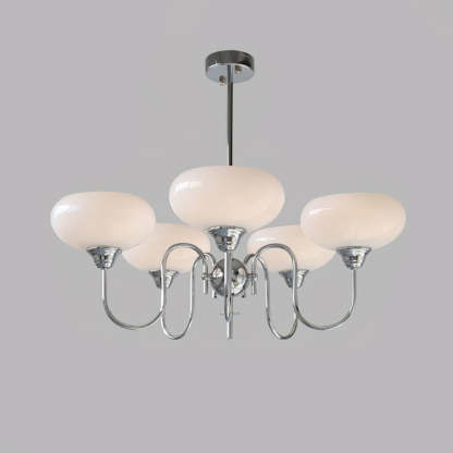 Bubble Creamy Persimmon Glass Chandelier -Homdiy