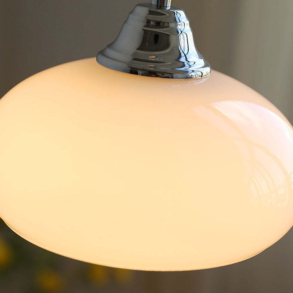 Contemporary Round White Bedside Pendant Lights