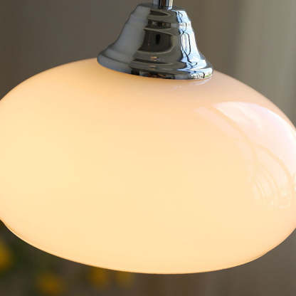 Contemporary Round White Bedside Pendant Lights