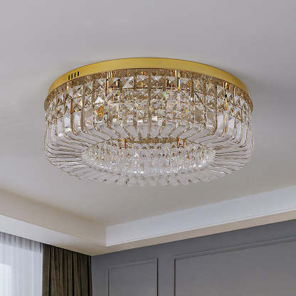 Round Crystal Bright Bedroom Ceiling Lights