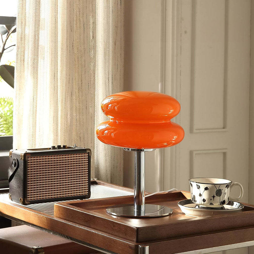 Homdiy Table Light Morandi Glass Simple Living Room Mini Table Lamp