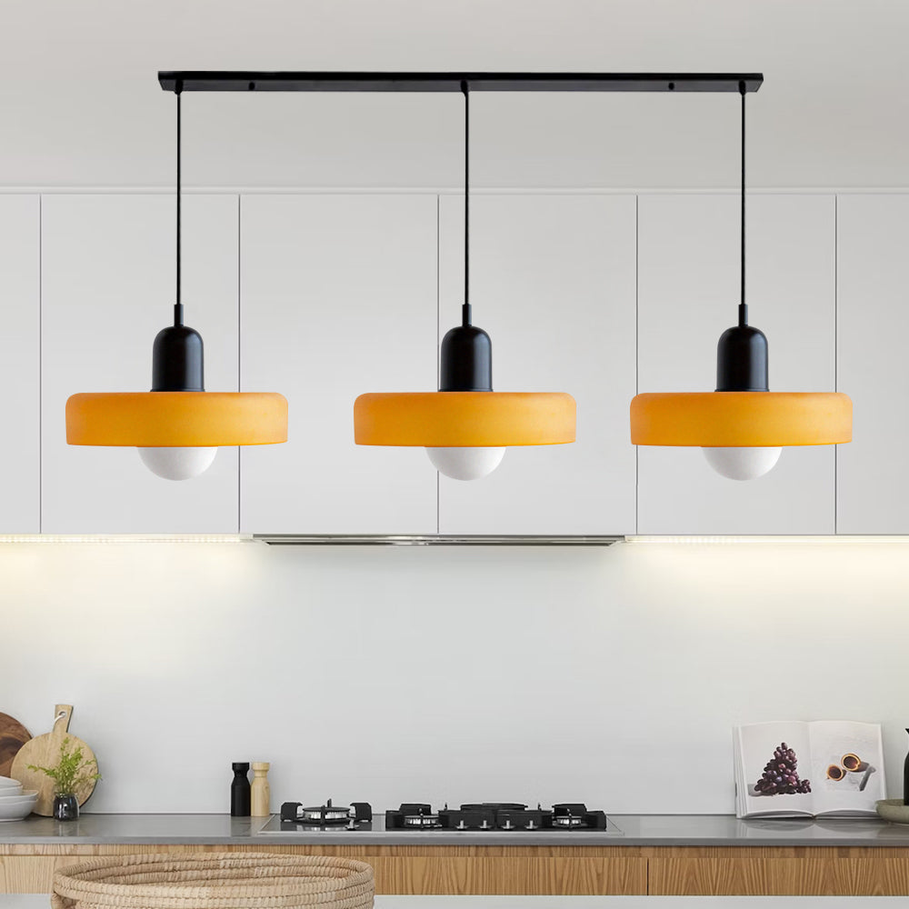 3 Heads Minimalism Art Decor Glass Pendant Light For Kitchen