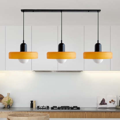 3 Heads Minimalism Art Decor Glass Pendant Light For Kitchen