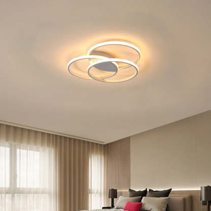 Modern White Round Iron LED Ceiling Light for Living Room