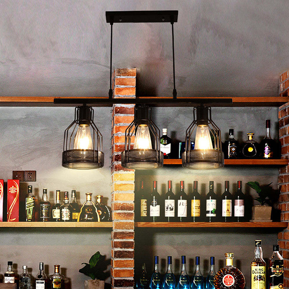 Multi-Bulbs Vintage Pendant Light For Dining Room