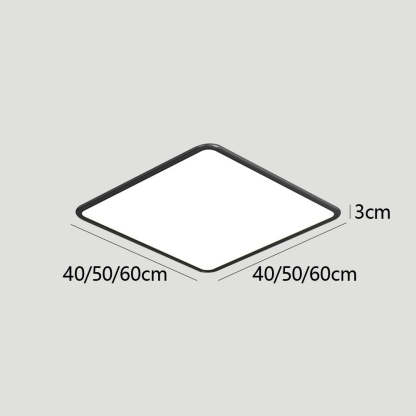 Modern Minimalist Black Acrylic LED Ceiling Light for Living Room