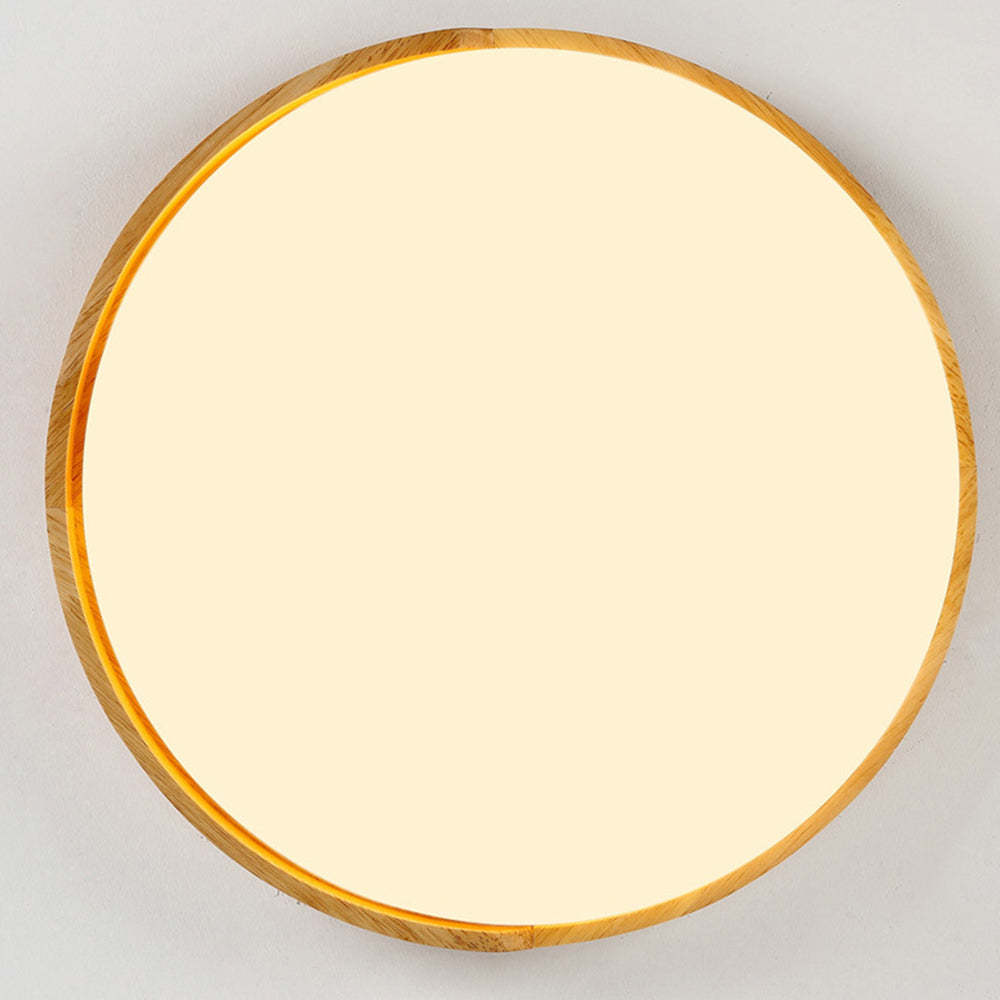 Classic Retro Wood And Acrylic LED Ceiling Light For Living Room