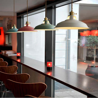 Modern Colourful Simple Kitchen Iron Pendant Light