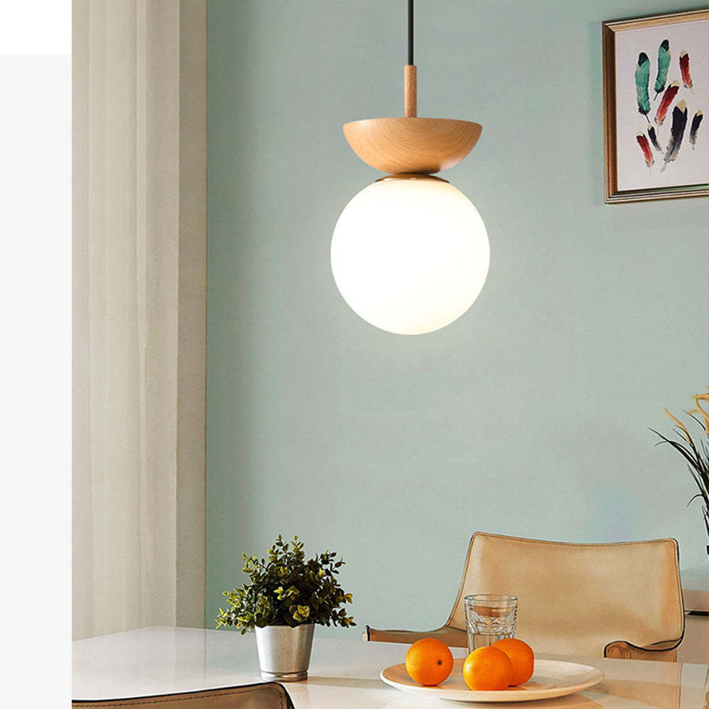 Contemporary Wood Pendant Light