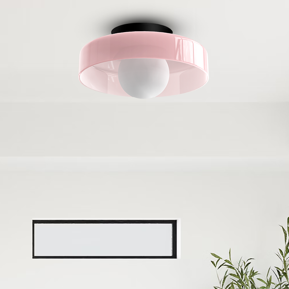 Glass Round LED Ceiling Light -Homdiy