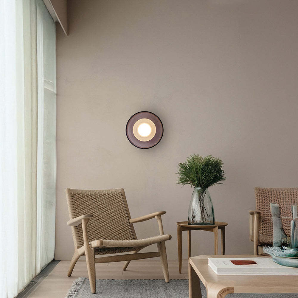 Nordic Minimalist Glass Round LED Hallway Wall Sconce