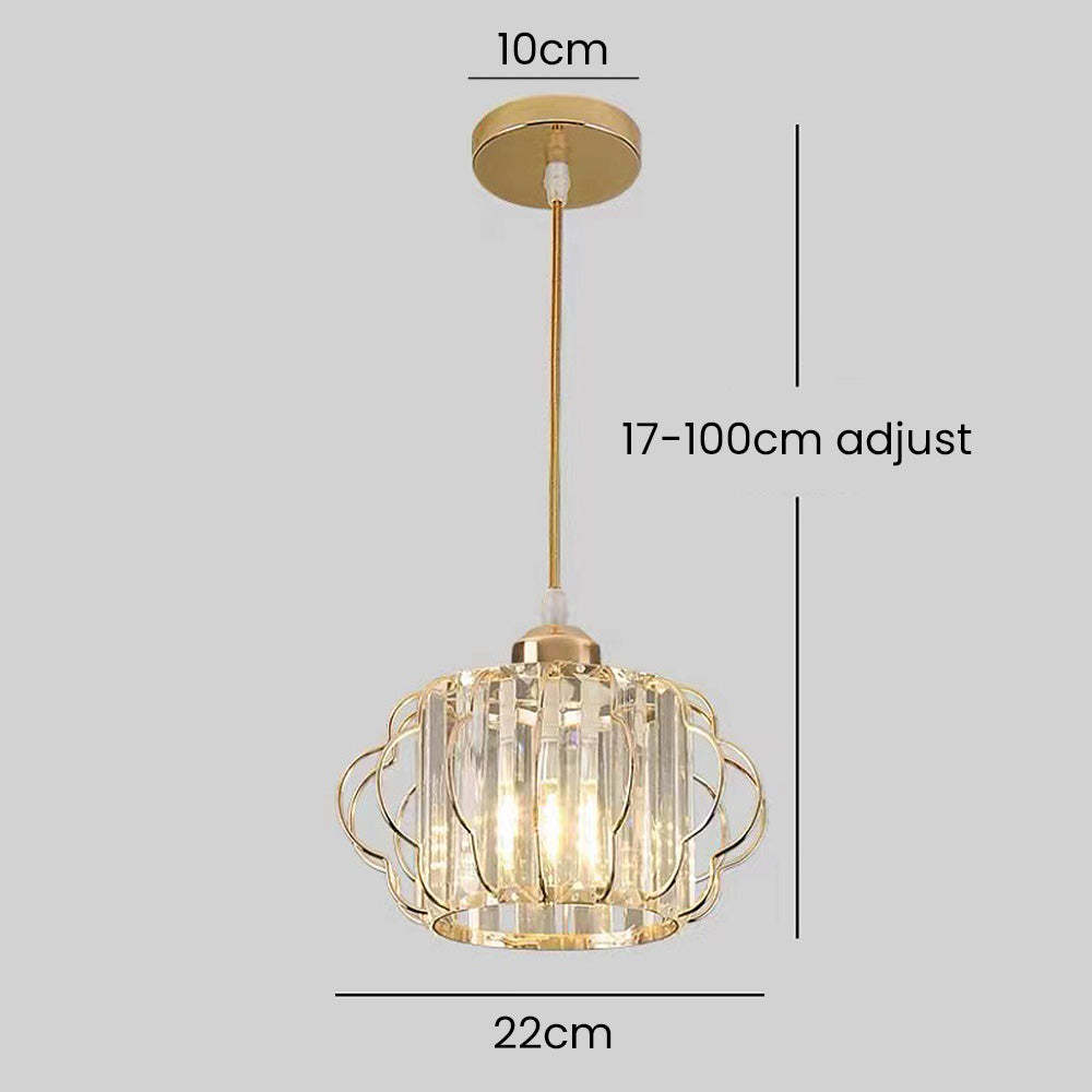 Modern Luxurious Gold Crystal Hallway Ceiling Light