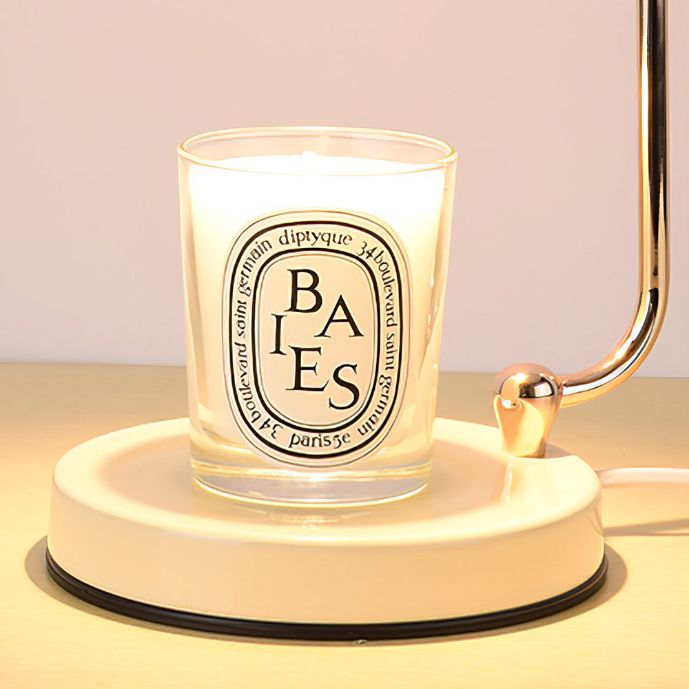 Contemporary Simple Glass White Nordic Candle Warmer Lamp