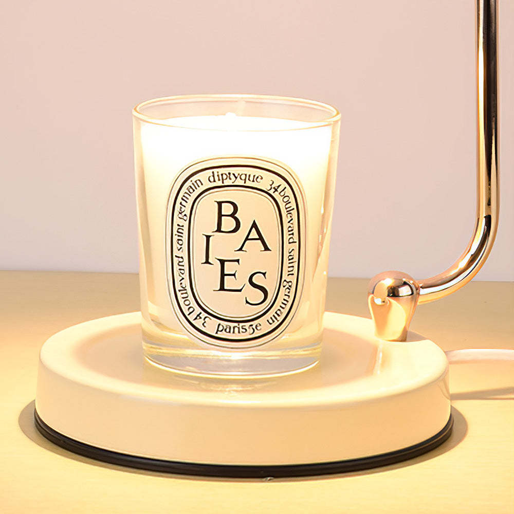 Contemporary Simple Glass White Nordic Candle Warmer Lamp