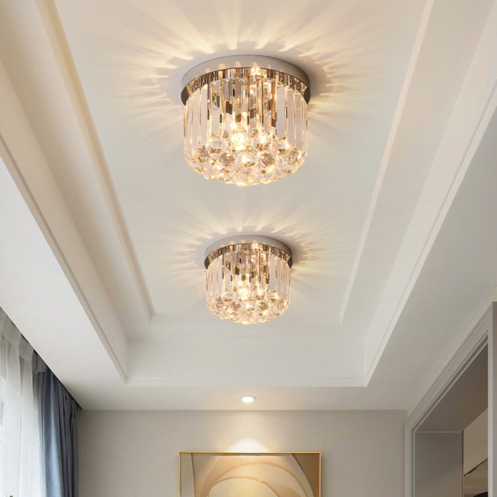 Crystal flush mount ceiling light hotsell