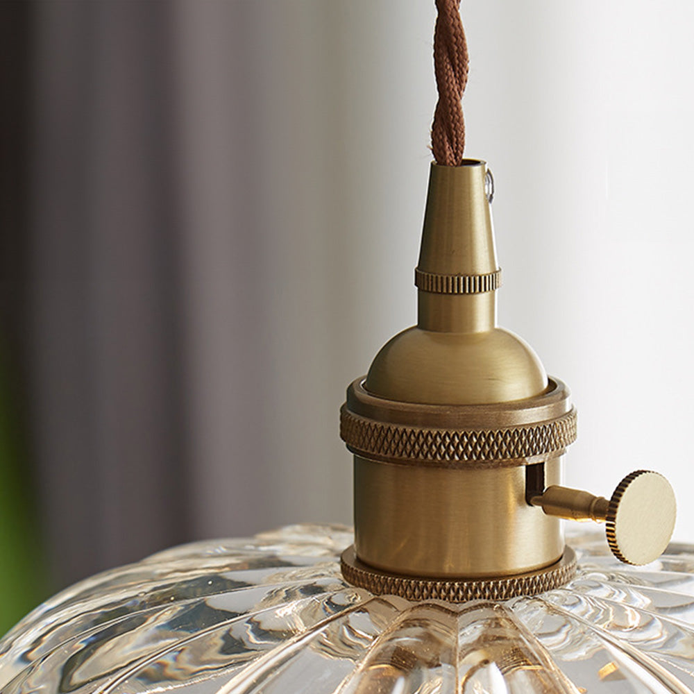 Vintage Glass Globe Pendant Light For Bedroom