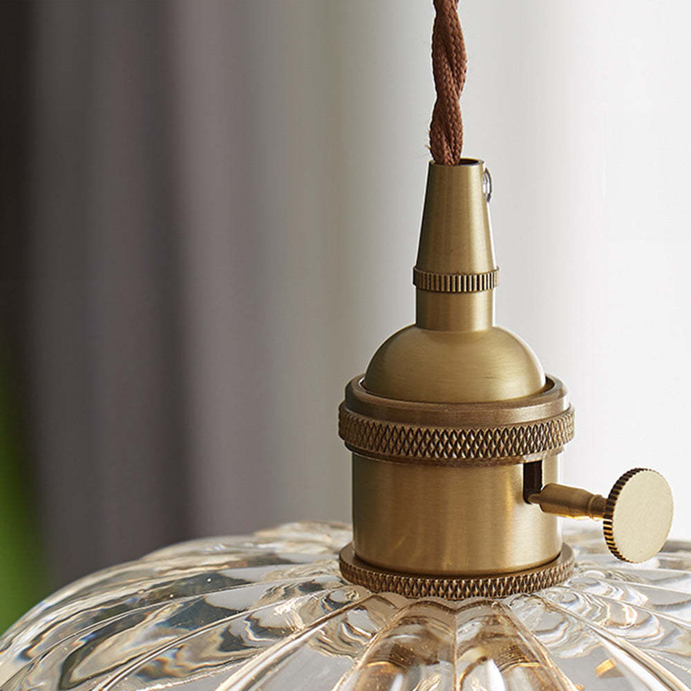 Vintage Glass Globe Pendant Light For Bedroom