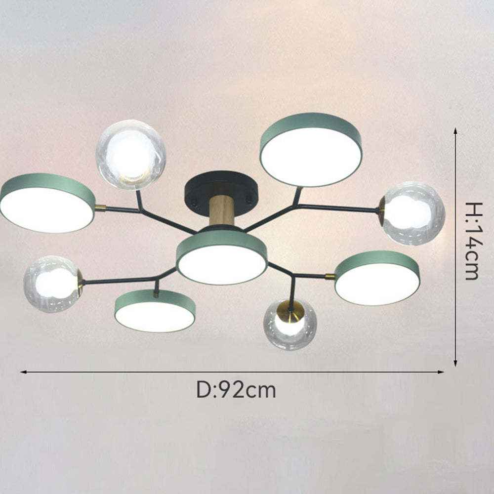 Multi Bulbs LED Colorful Living Room Ceiling Light