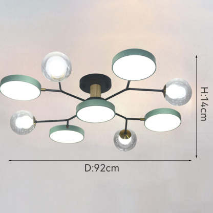 Multi Bulbs LED Colorful Living Room Ceiling Light