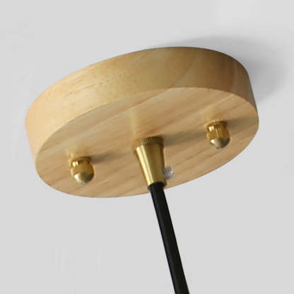 Simple Wood Living Room Clear Pendant Light