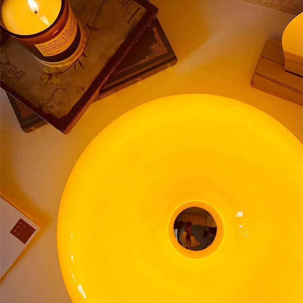 Cute Donut Lamp Orange / White Table Lamp -Homdiy