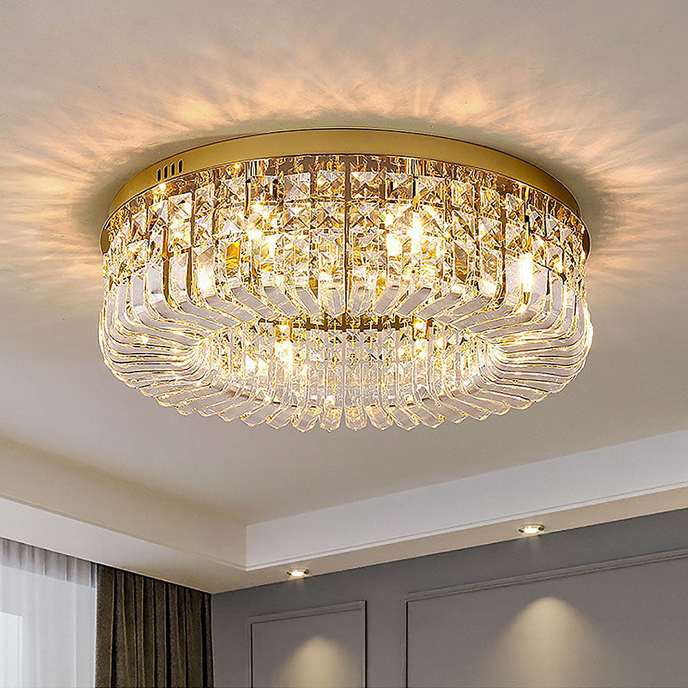 Round Crystal Bright Bedroom Ceiling Lights