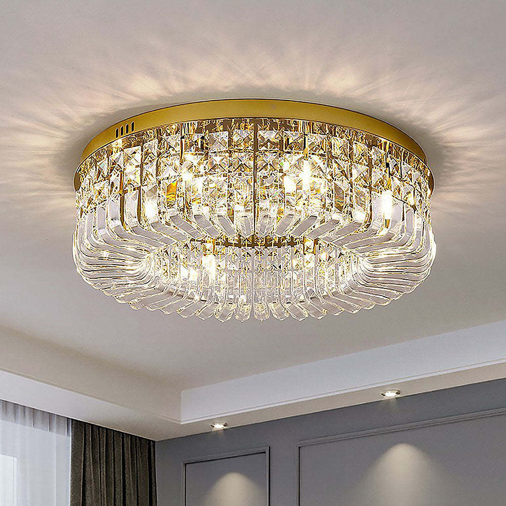 Round Crystal Bright Bedroom Ceiling Lights