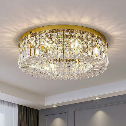 Round Crystal Bright Bedroom Ceiling Lights