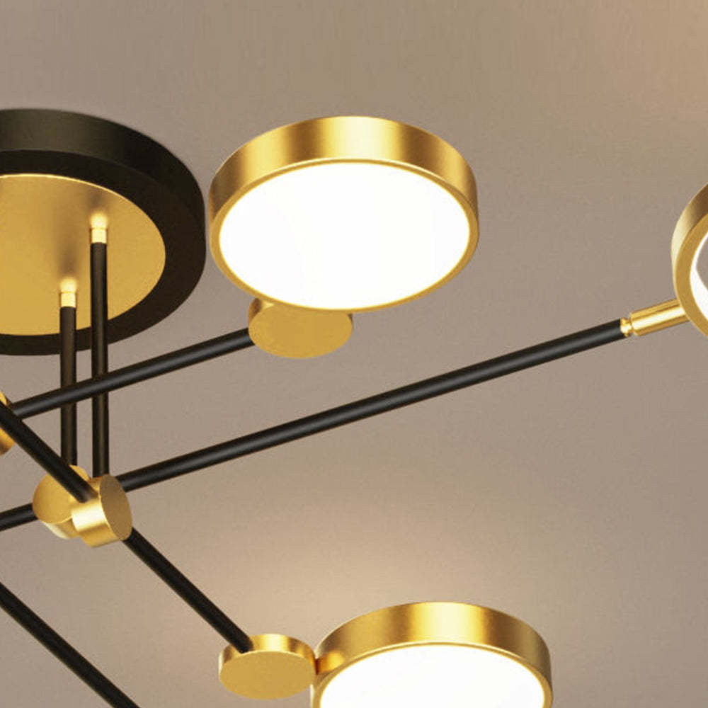 Modern LED Gold and Black Bedroom Ceiling Light