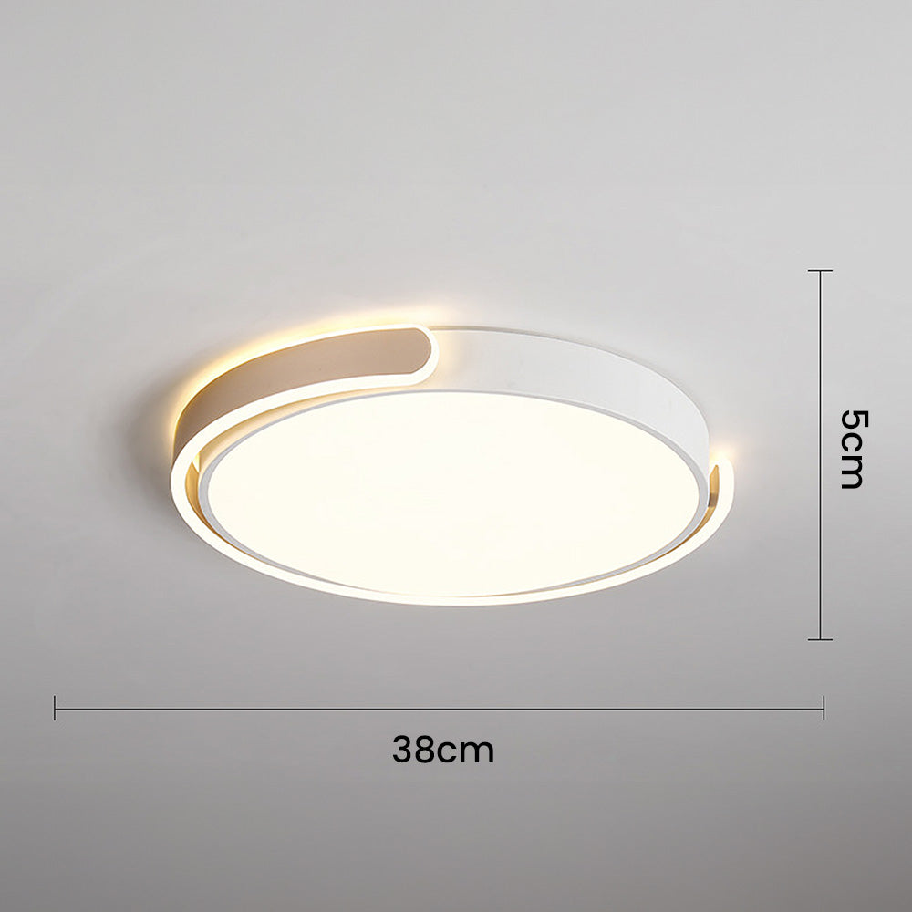 Minimalist Round Acrylic Colorful Bedroom LED Ceiling Light