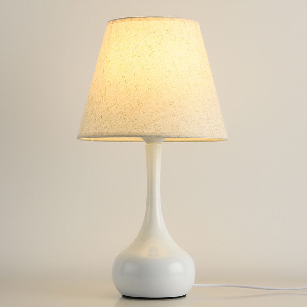 Modern Simple Fabric White Living Room Table Lamp