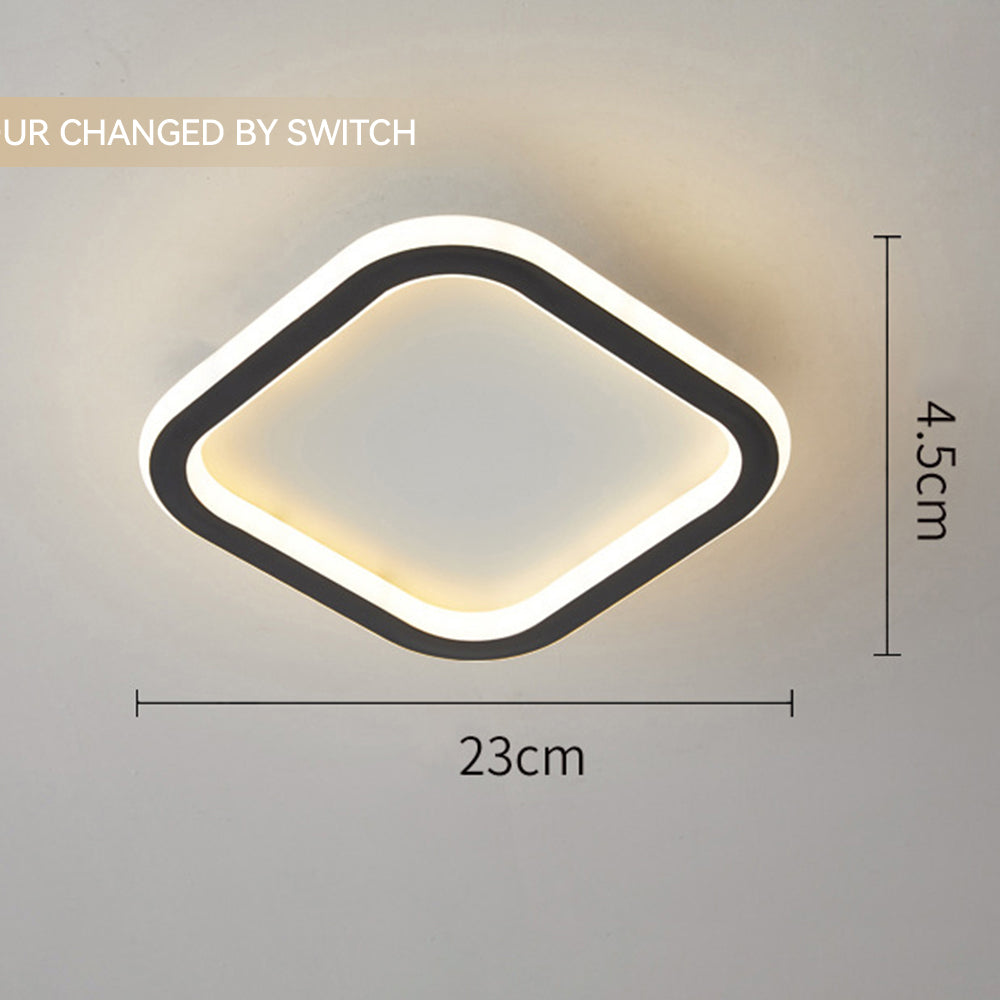 Modern Geometric Iron LED Ceiling Lights For Bedroom