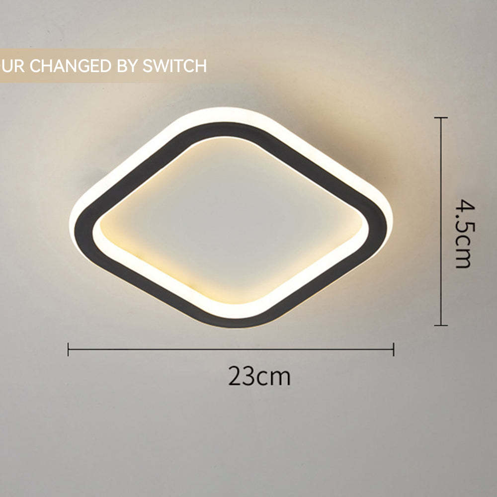 Modern Geometric Iron LED Ceiling Lights For Bedroom