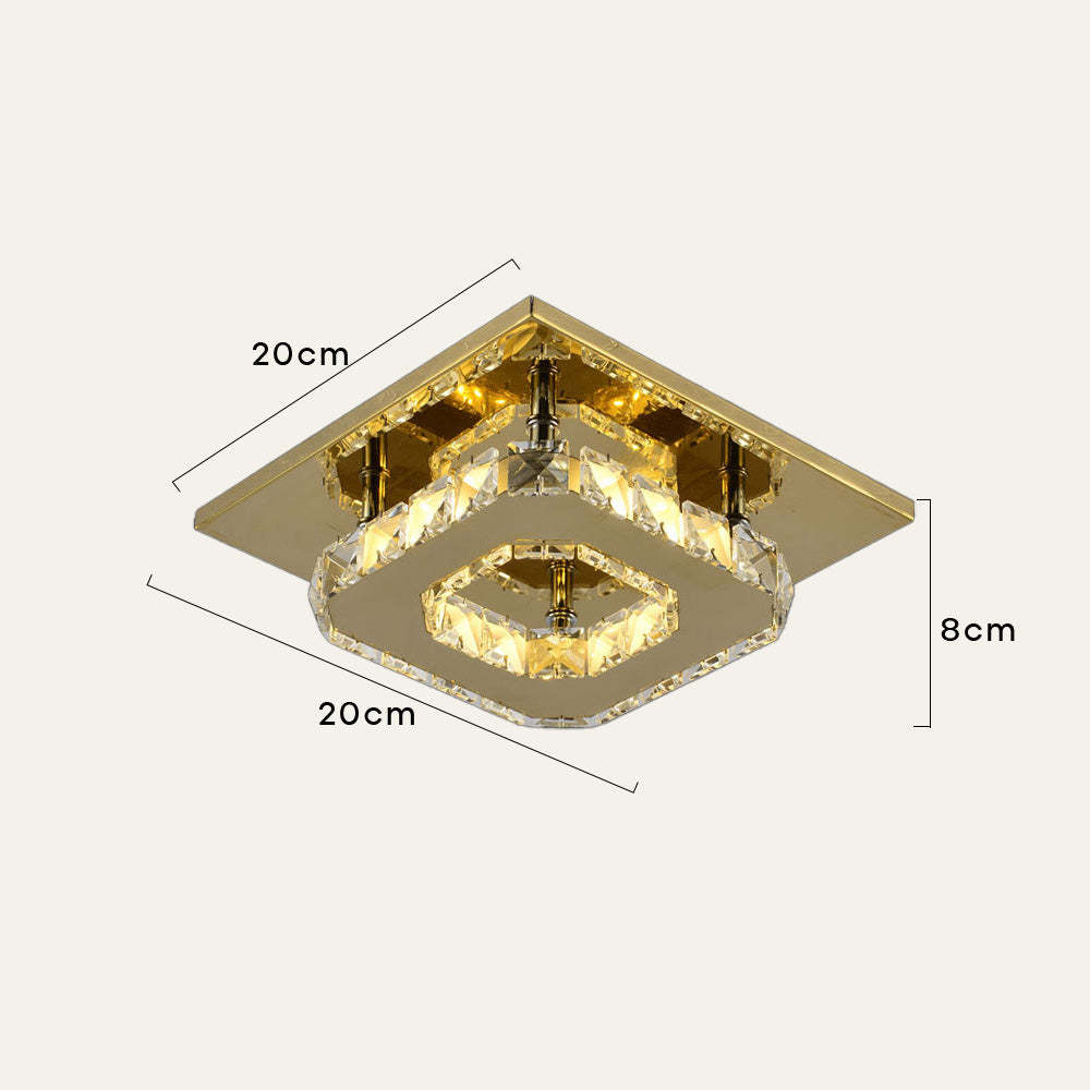 Contemporary Luxurious Crystal Hallway LED Ceiling Lights